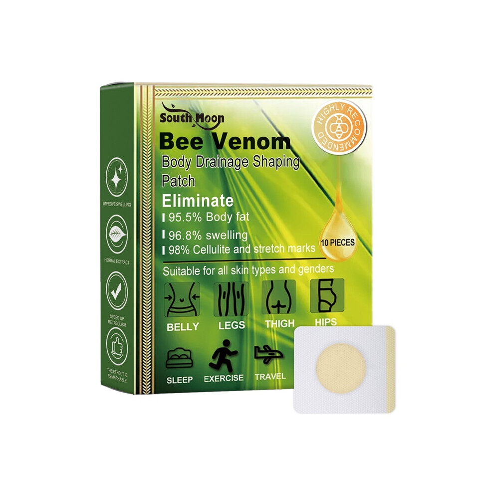 Gogerstar 20Pcs Bee Venom Body Shaping Patches, Firming & Sculpting Patches For Belly, Waist & Legs, Skin Smoothing & Contouring Formula, Micro-Surface Patch