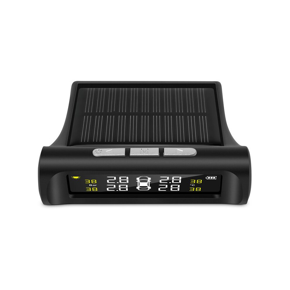 Solar Tpms Car Tire Pressure Alarm Monitoring System 4 External Automatic Alarm System Tire Pressure Temperature Warning 4712272231803