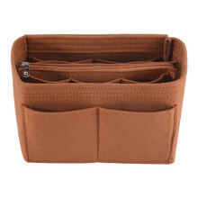 Home Storage Bag Purse Organizer Insert Bag Makeup Organizer Inner Purse Portable Cosmetic Bags Storage Tote Coffee M
