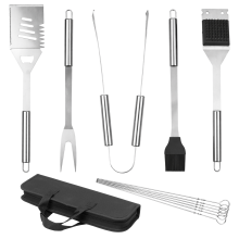 KCT BBQ Tool Set 10 Piece Grill Accessories Utensils Cooking Tongs Spatula Kit