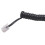 Replacement RJ9 4P4C Plug Coiled Stretchy Telephone Handsets Cable  Black 2