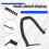 Replacement RJ9 4P4C Plug Coiled Stretchy Telephone Handsets Cable  Black 4