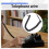 Replacement RJ9 4P4C Plug Coiled Stretchy Telephone Handsets Cable  Black 7