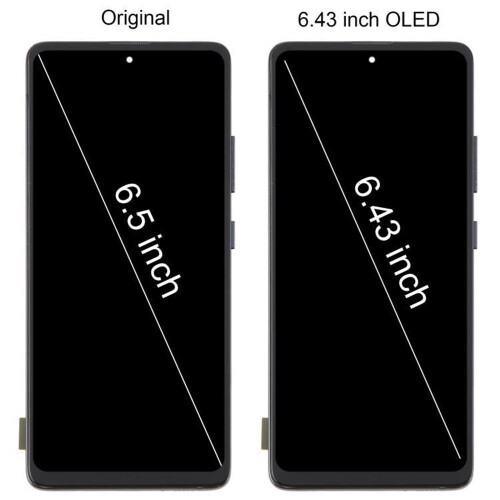 (black) Για Samsung Galaxy A51 5G SM-A516 6,43 ιντσών OLED LCD με πλαίσιο 2