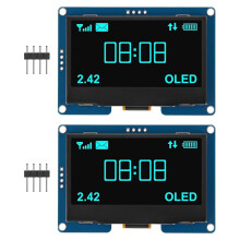 2PCS 2.4" 2.42 Inch 128x64 OLED LCD Display Module SSD1309 4 Pin IIC I2C Serial Interface for R3 Light