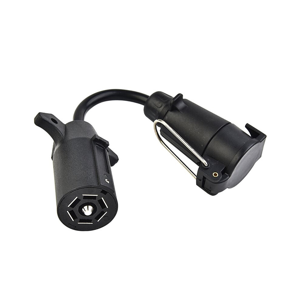 7-Way Blade Socket (Us Vehicle) To 7-Pin Round (European Trailer) Trailer Adapter Trailer Converter Light 6033965484275