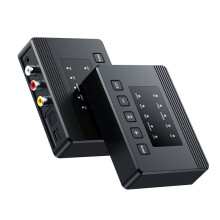 Transmisor y Receptor 2 en 1 para Auriculares 6.0 T para TV y Coche. Compatible con AUX/RCA y Alta Fidelidad HD.