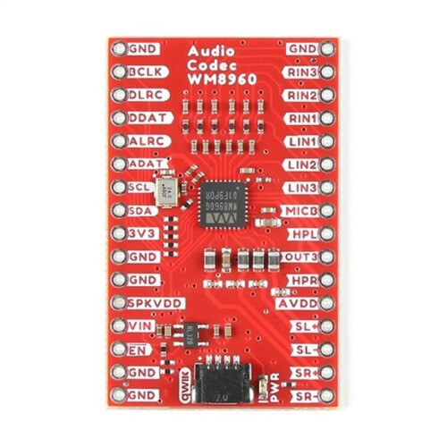 BOB-21250 Audio Codec Breakout WM8960 Qwiic I2S Stereo Audio Module Headphone Speaker Amplifier Development Board