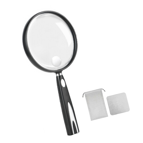 Nonslip Comfort Handle Magnifier-110mm with storage b
