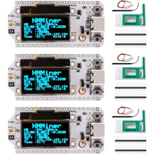 3 Zestawy Płyt Rozwojowych LoRa V3 z Obudową dla Meshtastic WiFi Dual Core 240 MHz z Wyświetlaczem OLED 0,96" 863-928 MHz