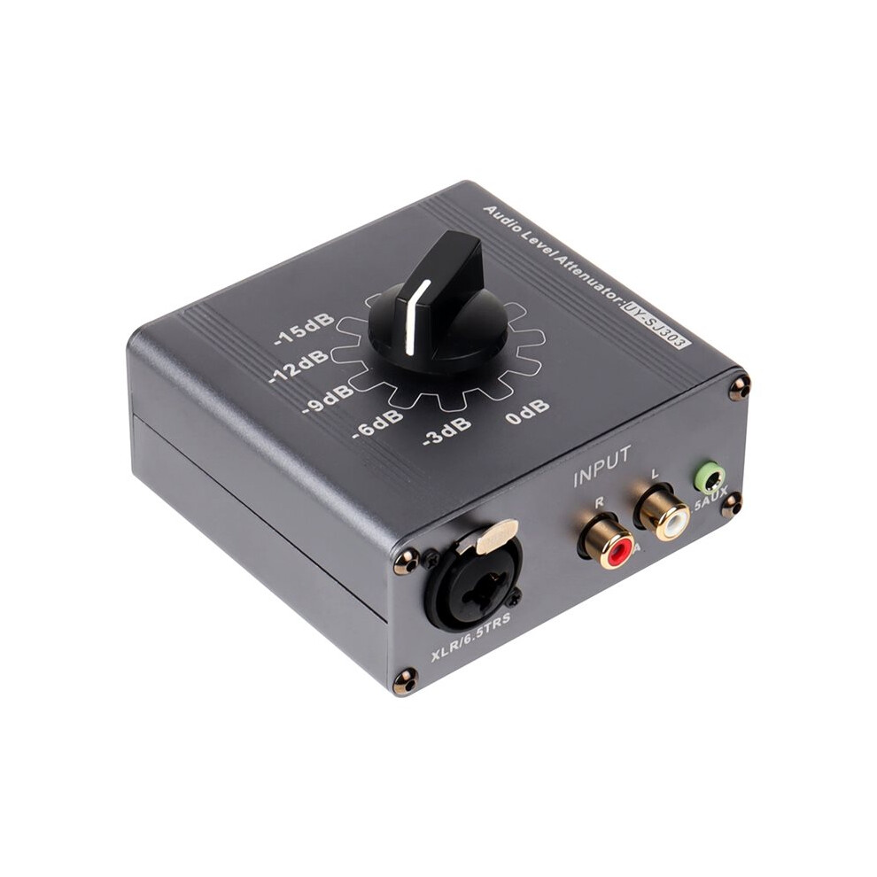 Xlr/6.5Trs For-Rca 3.5Mm Aux Audio Level Attenuator 0Db -3Db -6Db -9Db -12Db -15Db Adjustable Audio Attenuation Box 6033963092670