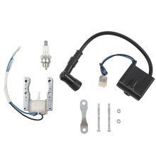 Motorcycle Engine CDI Ignition Coil High-Voltage Pack Stator Kit for 2 Stroke 49cc 66cc 80cc Motor Bike Bicycle(2 )