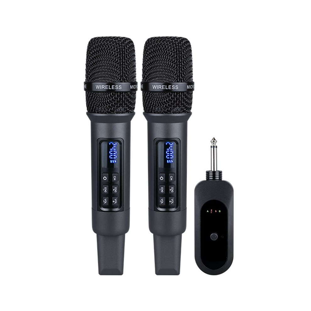 One-To-Two Universal Wireless Microphone System For Home Karaoke & Outdoor Sound Systems 2.4Ghz Handheld Microphone 6033500343067