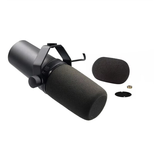 Microphone Dynamique de Type SM7B, Microphone de Diffusion XLR pour Podcast, Streaming, Voix Off, Enregistrement en Studio et Home Studio