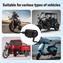 Telecamera da Cruscotto per Moto 2K HD con WiFi, DVR, IP66, Impermeabile, per Bici Elettrica, Bicicletta e Moto.