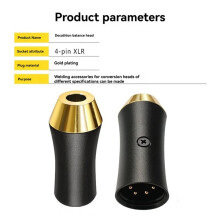 Premium 4Pin XLR Plug XLR Balanced Audios Plug Gold Plated Audios Mics Microphones Connectors for High Fidelitys Sound