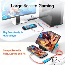 JEYI Scheda di Acquisizione Video con PD da 100 W, da USB C A USB A-C, per Live e Registrazione di Video, Audio e Giochi per , per