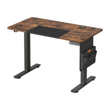 Electric Standing Desk, Height Adjustable Desk, 140.1 x 60.1 cm, 4 Memory Heights, Rustic Brown