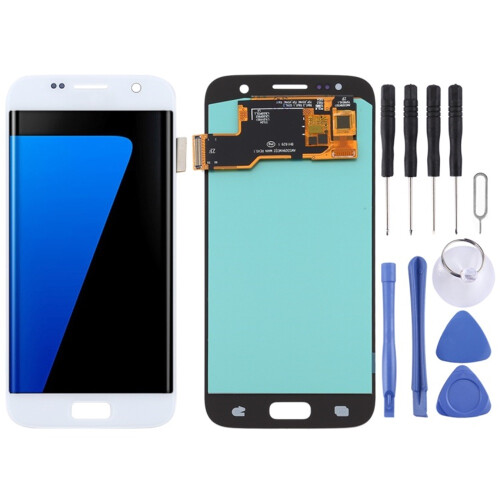 (silver) Écran LCD OLED pour Samsung pour Galaxy S7 avec assemblage complet de numériseur (noir)