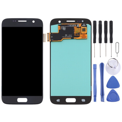 (black) Écran LCD OLED pour Samsung pour Galaxy S7 avec assemblage complet de numériseur (noir) 1