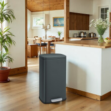 30L KitchenRubbish Bin with Soft-Close Lid and Inner Bucket