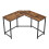 VASAGLE L-Shaped Office Desk, Space-Saving Workstation, Easy Assembly, Computer Table for Home, Brown 1
