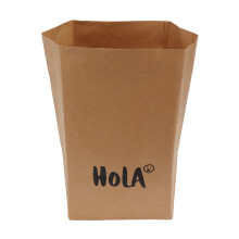 Sacola de papel lavável em água, organizador de compras de papel kraft de alta qualidade e grande capacidade para armazenamento doméstico e de