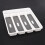 Large Gray Silverware Tray Fork Collection Container 5 Compartments Soft-Grip Lining Plastic Cutlery Storage Box for Tableware 6