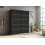 (100CM, BLACK ) LEXUS Gold Sliding Door Wardrobe 1