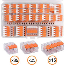 Connexion facile des fils, compatibilité polyvalente pour un raccordement compact, connecteurs à levier réutilisables avec matériau isolant en