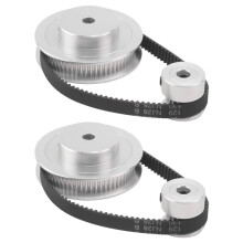 2Set 2GT Synchronous Wheel 20 60 Teeth Bore Aluminum Timing Pulley GT2 Timing Belt Pulley System