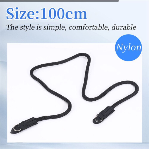 Climbing Rope Camera Strap, Micro-Single Camera with Retro Camera Rope, SLR Camera Shoulder Strap, Black 1