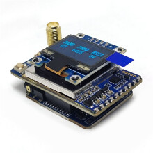 Receptor de Transmissão de Imagem de Vídeo VRX 6.1G-7.2G com Display OLED, Módulo Receptor de Vídeo Analógico de 64 Canais para Óculos FPV