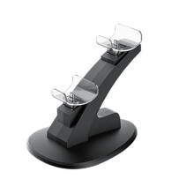 Fast Dual Charger for 2 Pro Controller Charging Stand Dock Station Holder Cradle with Green Indicator Light Black
