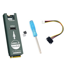 M.2 auf USB-C-Adapter (20 Gbit/S High Speed) - M.2 PCIe NVMe auf USB-C-Erweiterungskarte (Typ E) für USB-C-Frontpanel