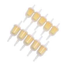 10 Stück Universelle für Benzin-Inline-Kraftstofffilter, Großes Autoteil für 6 mm oder 8 mm Innendurchmesser Rohre, Motor/Rasen oder Garten
