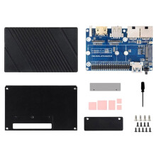 CM5 Expansion Board with Dual 2.5G Gigabit RJ45 USB3.0 TF 4K Output Metal Shell CM5-DUAL-ETH-BOX-B