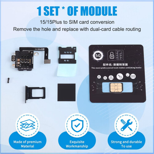 E-SIM Conversion to 2-SIM Card MEP Integration Solution Supports Supersnow / DB IC for  15 / 15  US Version 1
