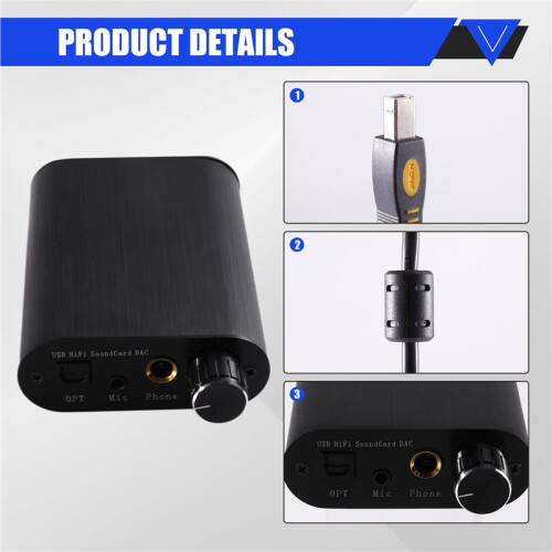 L1387 USB 8X Eight Parallel TDA1387 Decoding Headset Amplifier All-in-1 Computer Fever Sound Card DTS, AC3 Source Code 2