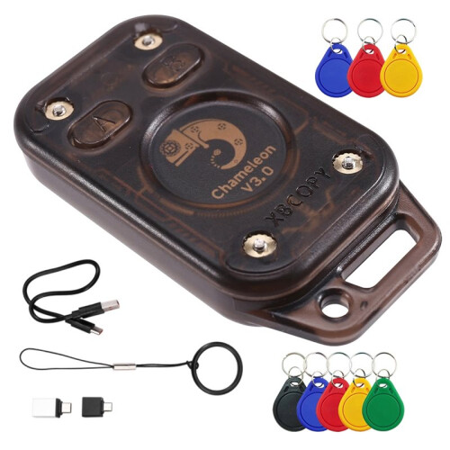 Chameleon V3.0 RFID  Chip Reader + 8XUID Keychain  Card Emulator ID IC 125K 13.56M Tag Copyer NFC Reader Writer