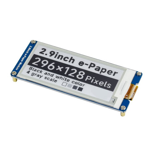 2.9 Inch E-Paper E-Ink Display Module 296x128 for Raspberry Pi Jetson  SPI Interface DIY Electronic Paper Screen