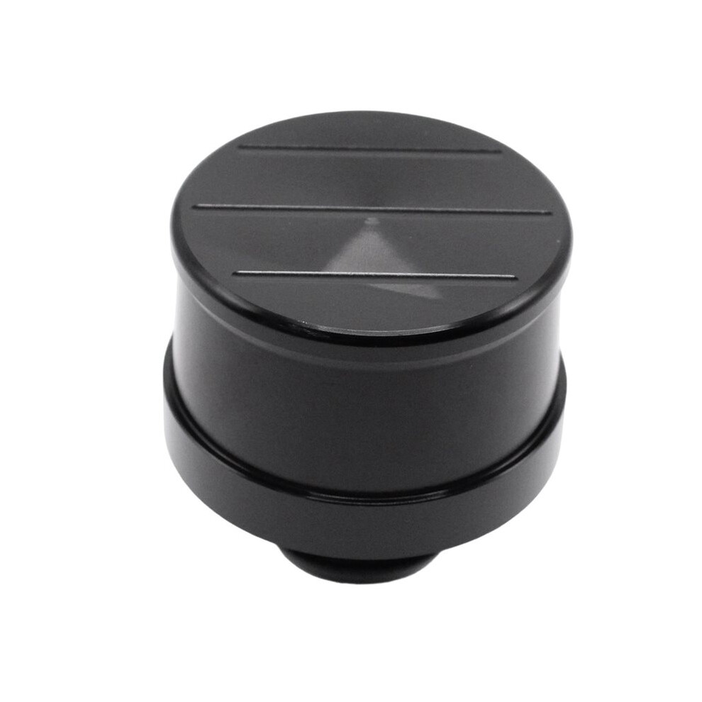 Breathing Aluminum Valve Cover Breather Cap Push-In 1" Neck For Chevy Mopar Sbc Bbc -Milled Top Black 6032234172950