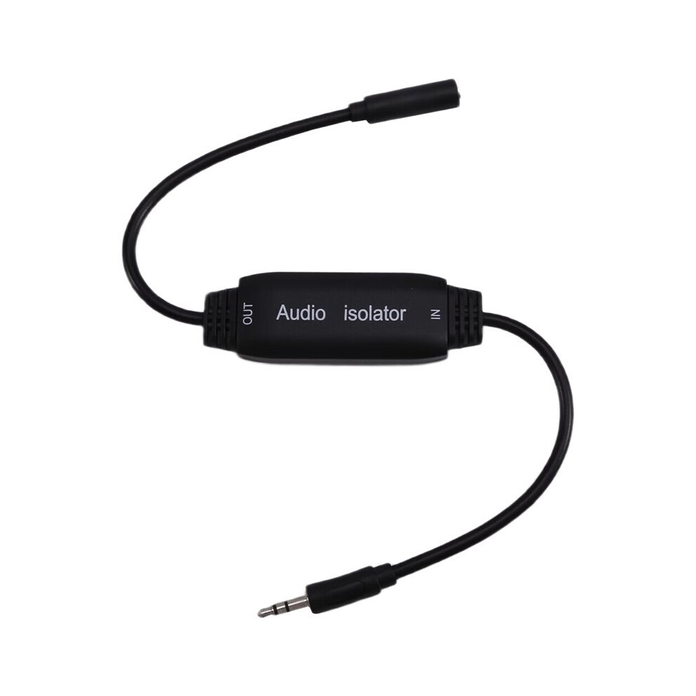 3.5Mm Aux Noise Filter Ground Loop Isolator For Car Audio/Home Stereo System Headphone Hum Eliminator Plug & Black 6032940055448