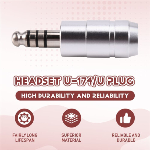 Replacement Helicopter Headset Plug Adapter U-174/U Assemble Type for  David Clark Helicopter Headset Silver 1