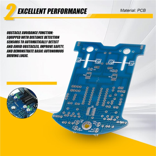 D2-6  Remote Control Car Kit Induction Tracking Obstacle Avoidance C51 Microcontroller  Car Welding DIY 2