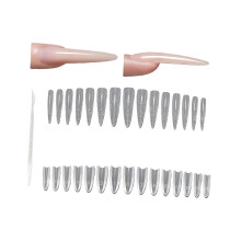 1Box Oval Tapered Nail Tips Natural Fit-Thin dog with long p