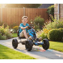 Thunder Eva Rubber Wheel Go Kart Blue