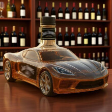 Bottiglia di whisky a forma di auto sportiva, decanter in vetro da 300 ml, design 3D creativo a tema auto, bottiglia di whisky, bottigl