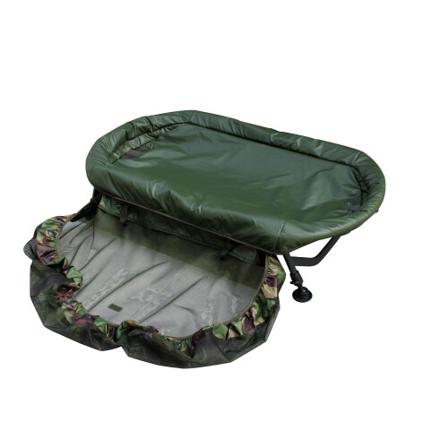 Abode Safe-Zone OVAL DPM Camo Folding Carp Cradle & Bag 1