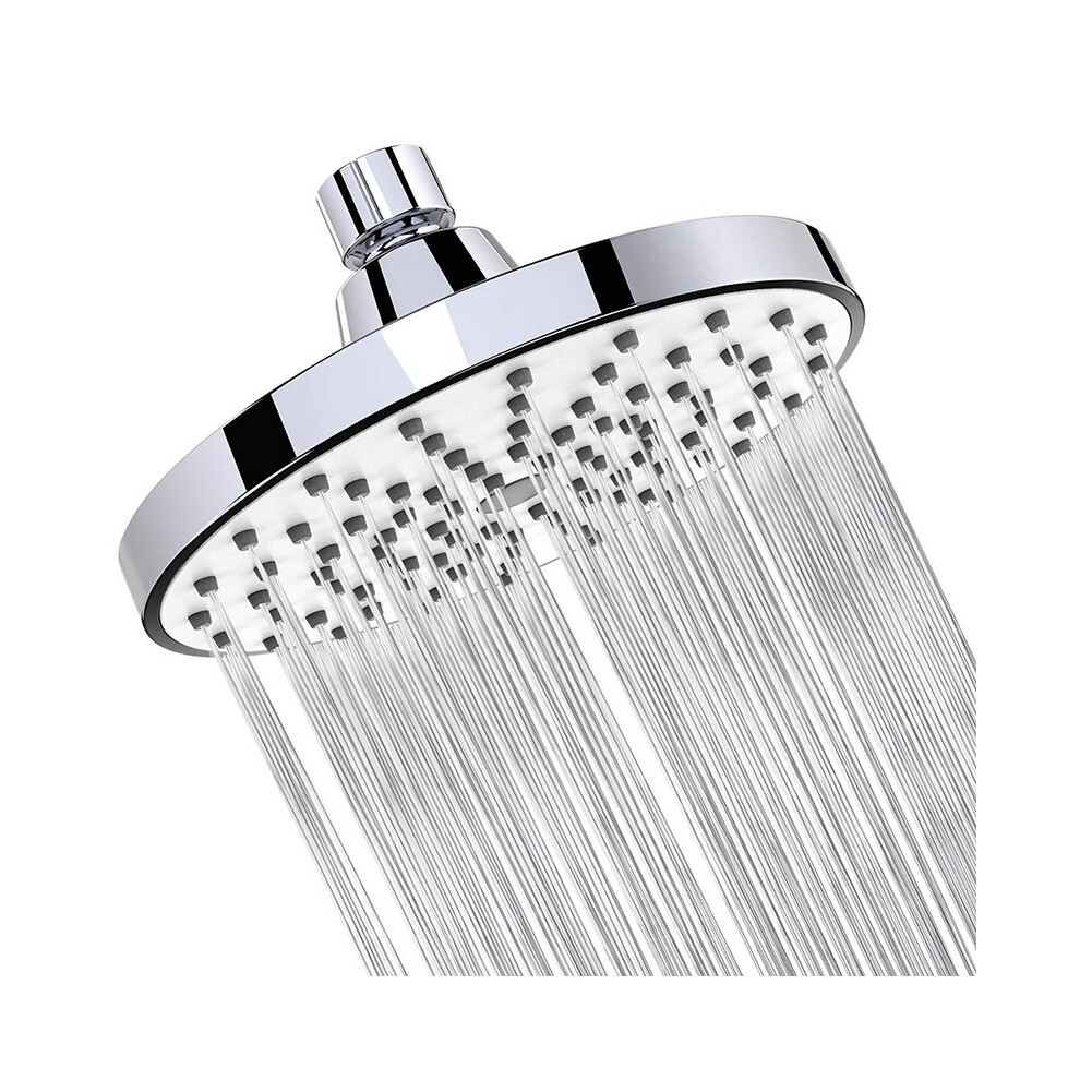 Torribaly Shower 6 Inch Anti-Leak Anti-Clog Fixed Rain Showerhead Rainfall Spray Relaxation And Spa For High Water Pressure And Flow Swivel Joint